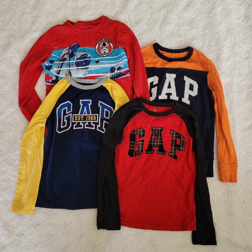 Bundle of 4, Gap kids size M long sleeve shirts